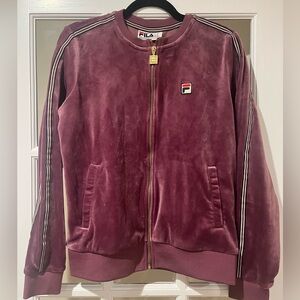 FILA Purple velvet jacket size M